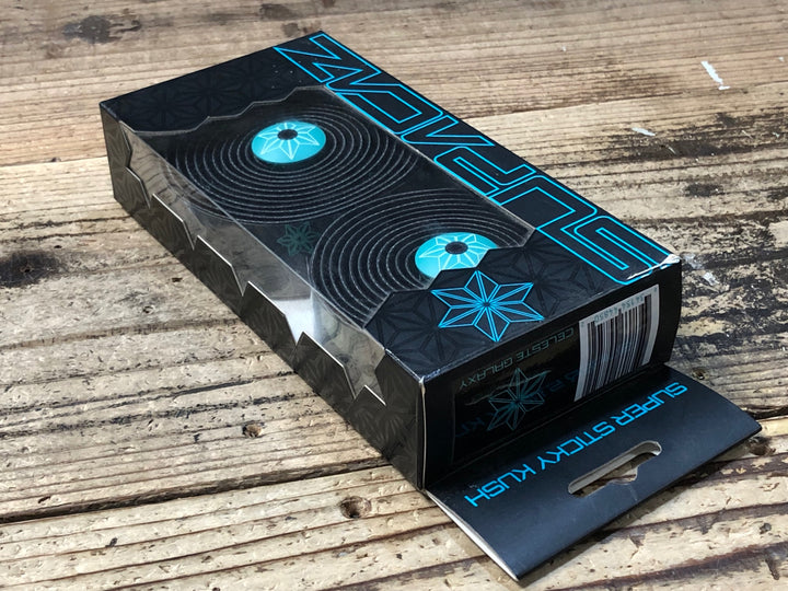 KD112 スパカズ SUPACAZ SUPER STICKY KUSH バーテープ 黒/チェレステ 未使用