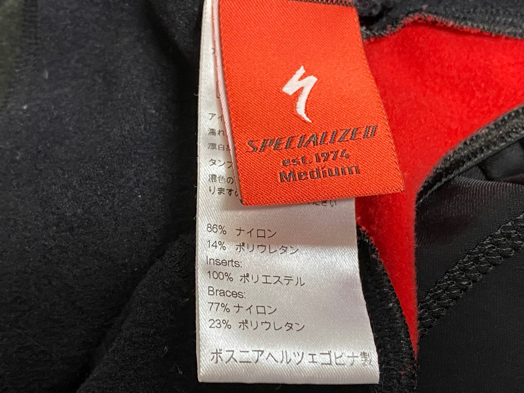 JV348 スペシャライズド SPECIALIZED ビブタイツ 裏起毛 M ※膝部に穴あきの為ジャンク