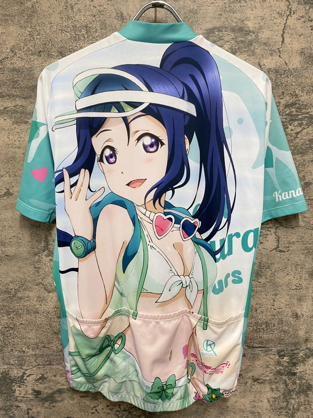 KA076 アウローラ AURORA 半袖 サイクルジャージ 緑 XL ラブライブ！サンシャイン!! 2022 松浦果南 痛ジャージ