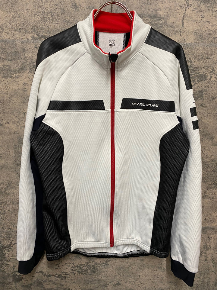 KG272 パールイズミ PEARL iZUMi 長袖 サイクルジャージ 白 黒 XL 裏起毛