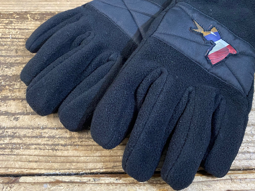 KF094 カフェドシクリステ CAFE DU CYCLISTE 長指ウィンターグローブ フリース 黒 L