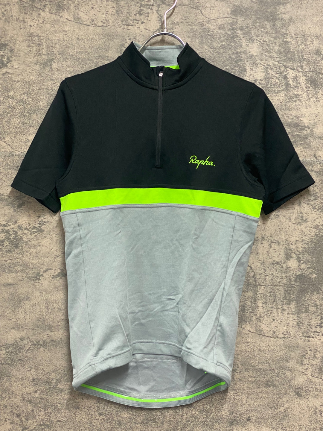 JV230 ラファ Rapha CLUB JERSEY 半袖 サイクルジャージ 黒 グレー S