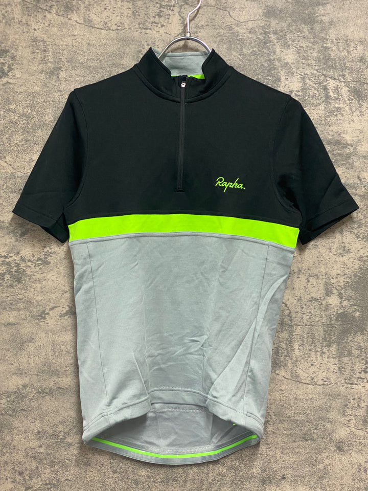 JV230 ラファ Rapha CLUB JERSEY 半袖 サイクルジャージ 黒 グレー S