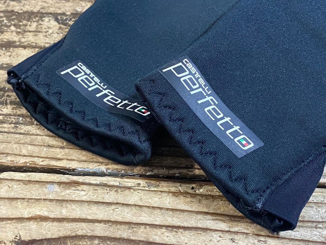 KB406 カステリ CASTELLI ROSSOCORSA perfetto 長指 グローブ 黒 S 裏起毛 WINDSTOPPER