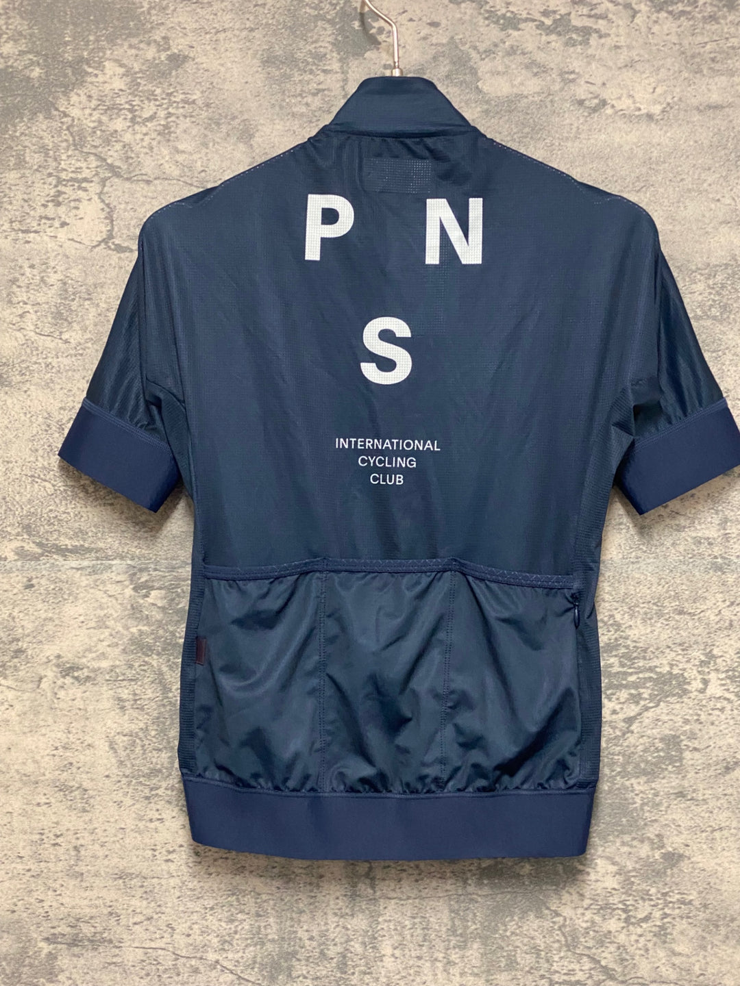 KF595 パスノーマルスタジオ PAS NORMAL STUDIOS MECHANISM JERSEY 半袖 サイクルジャージ 青 S レディース ※ほつれあり