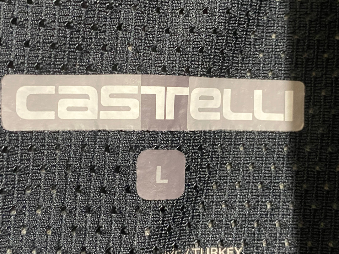 KD316 カステリ CASTELLI ロッソコルサ ROSSO CORSA perfetto 長袖 サイクルジャケット 黒 L GORE-TEX INFINIUM