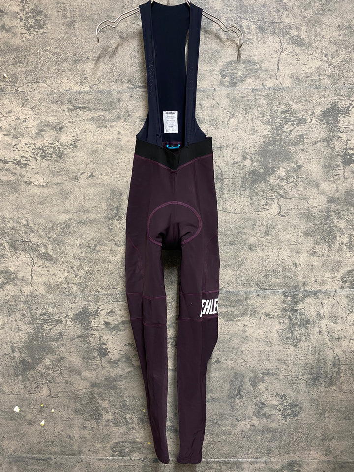 KD773 ビーラー BIEHLER ビブタイツ 赤紫 S 裏起毛 ※肩紐部穴あきのためジャンク