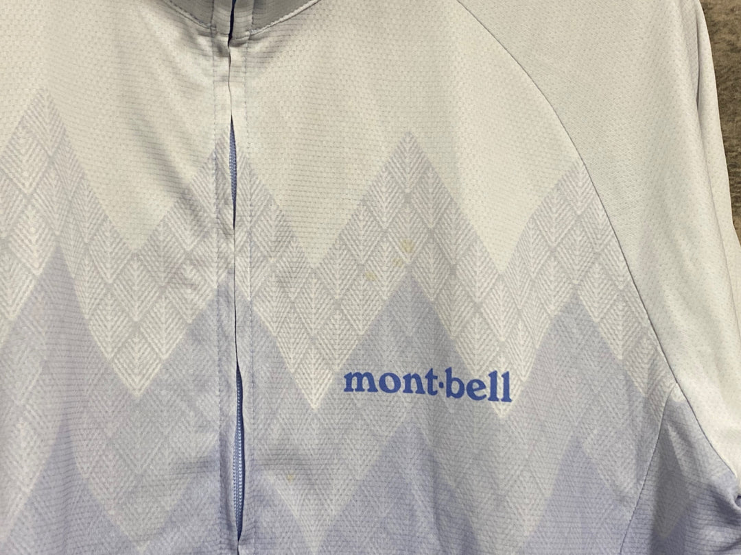 JW044 モンベル mont bell 半袖サイクルジャージ 白 L ※シミ