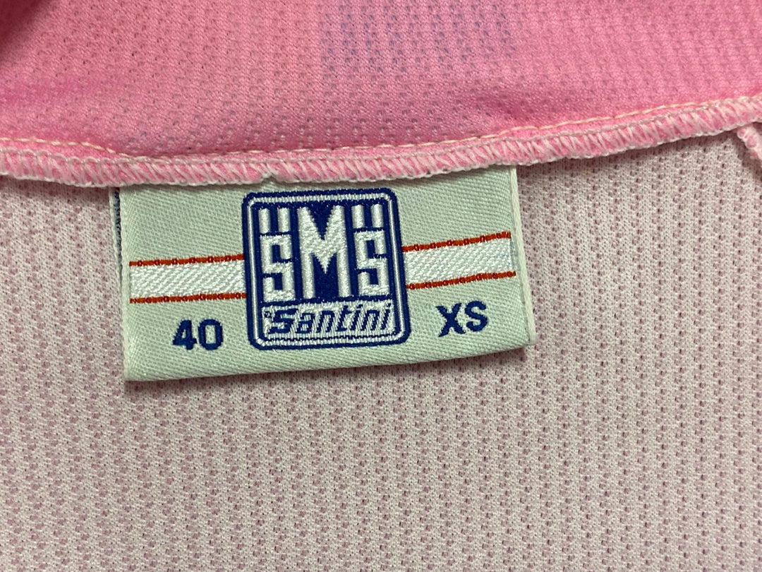 JV537 サンティーニ Santini 半袖 サイクルジャージ ピンク XS QUICK STEP