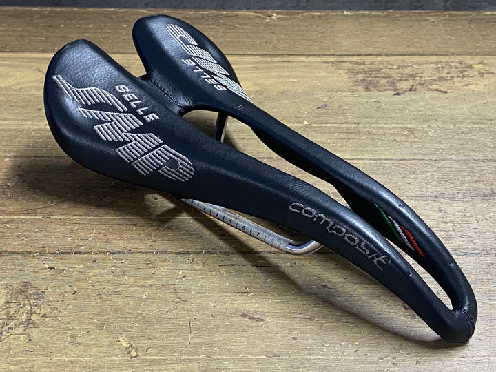 KE046 Selle SMP コンポジット Composit サドル ステンレスレール ブラック 130mm