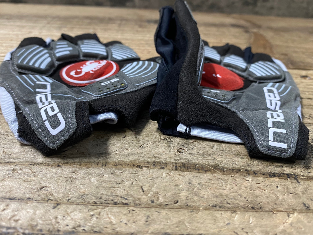 KN398 カステリ CASTELLI ROSSO CORSA 指切 グローブ 黒 白 ※サイズ不明