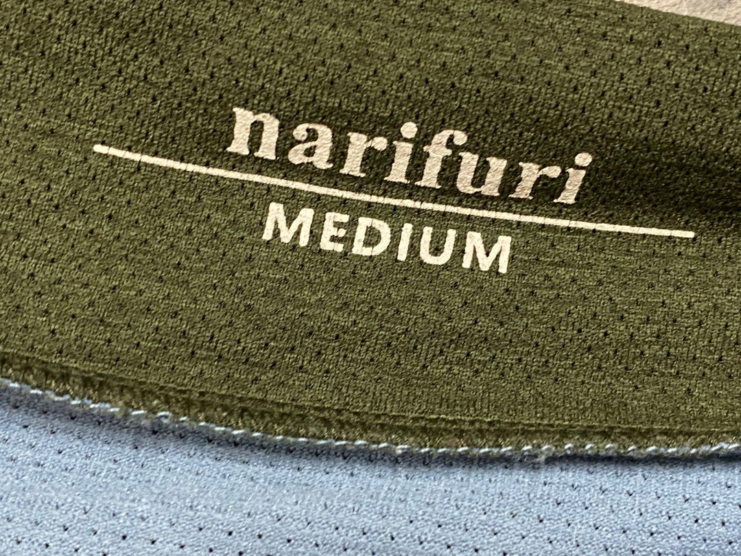 JL025 ナリフリ narifuri 半袖 サイクルジャージ 深緑 ターコイズ M
