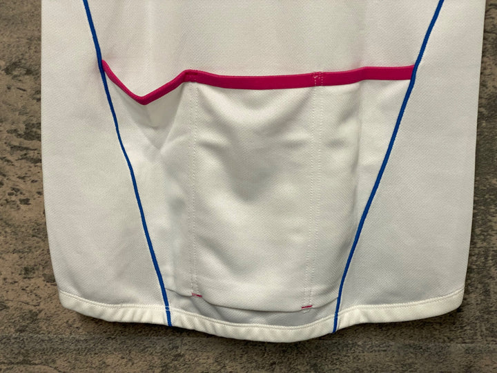 JT493 ルコックスポルティフ le coq sportif 半袖 サイクルジャージ ハーフジップ 白 M