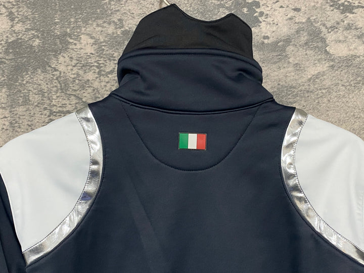 JW443 カステリ CASTELLI 長袖 サイクルジャケット 白 黒 S 裏起毛 GORE WINDSTOPPER