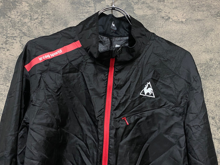 KC843 ルコックスポルティフ le coq sportif 長袖 サイクルジャケット 黒白赤 L