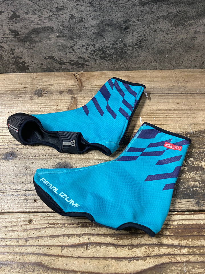 JZ127 パールイズミ PEARL iZUMi シューズウォーマー ターコイズ L 裏起毛 WINDBREAK