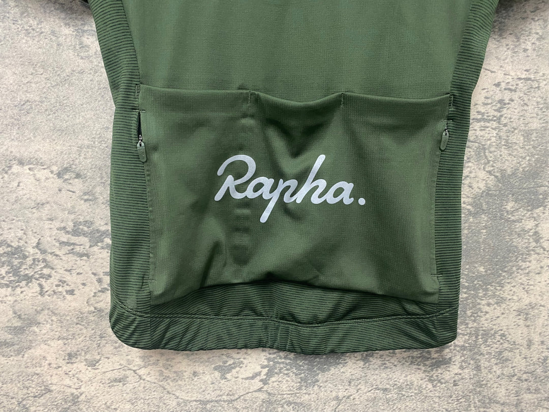 JH762 ラファ Rapha BREVET LIGHT WEIGHT JERSEY 半袖サイクルジャージ 緑 XS