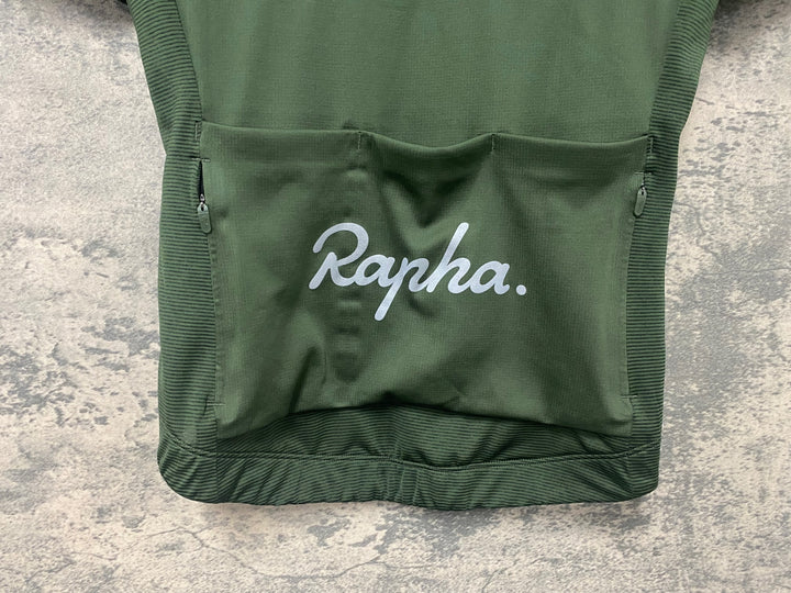 JH762 ラファ Rapha BREVET LIGHT WEIGHT JERSEY 半袖サイクルジャージ 緑 XS