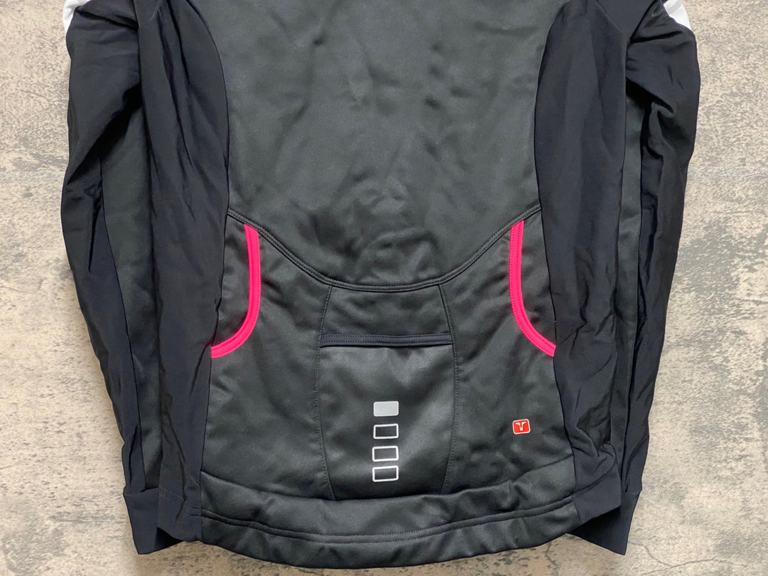 JO514 バイシクルライン BICYCLE LINE 長袖 サイクルジャージ 黒 ピンク S 裏起毛