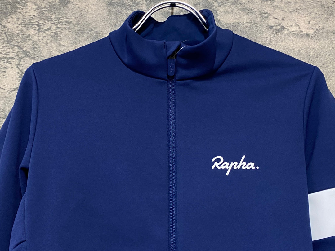 KI814 ラファ Rapha MEN'S CORE WINTER JACKET 長袖 サイクルジャケット 紺 S 裏起毛
