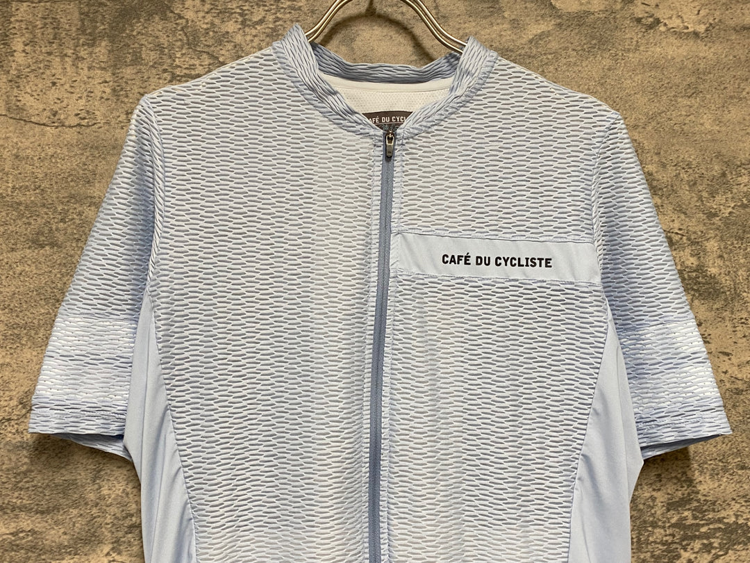 KD863 カフェドシクリステ Cafe du Cycliste 半袖 サイクルジャージ 水色 M