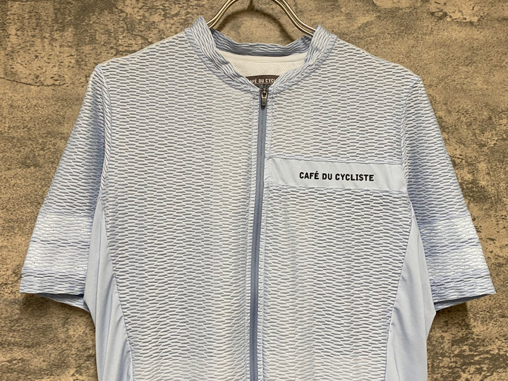 KD863 カフェドシクリステ Cafe du Cycliste 半袖 サイクルジャージ 水色 M
