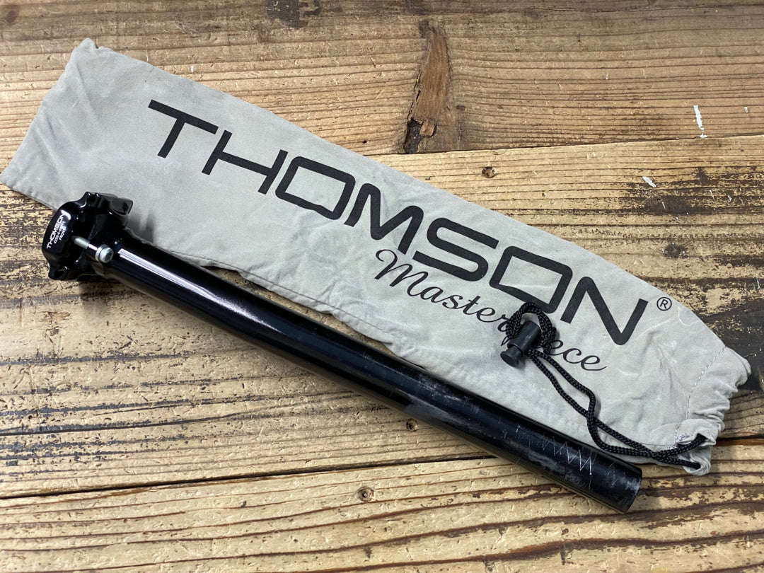 KQ607 トムソン THOMSON Masterpiece setback アルミ シートポスト 黒 330mm Φ27.2 オフセット16mm