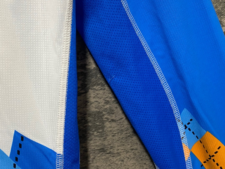 JN209 パールイズミ PEARL iZUMi GARMIN SLIPSTREAM 長袖 サイクルジャージ 白 オレンジ 水色 L
