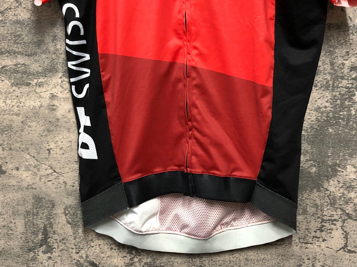 KE209 DT SWISS 半袖 サイクルジャージ 赤 S