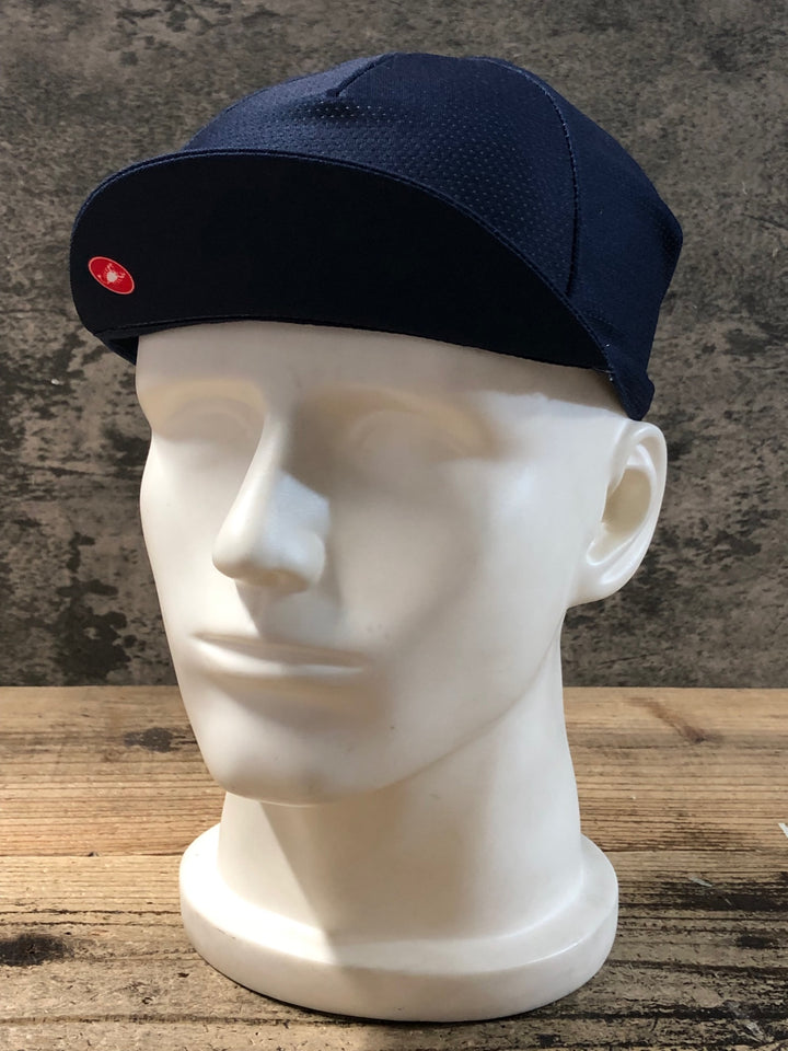 KE159 カステリ CASTELLI サイクルキャップ 紺 フリーサイズ