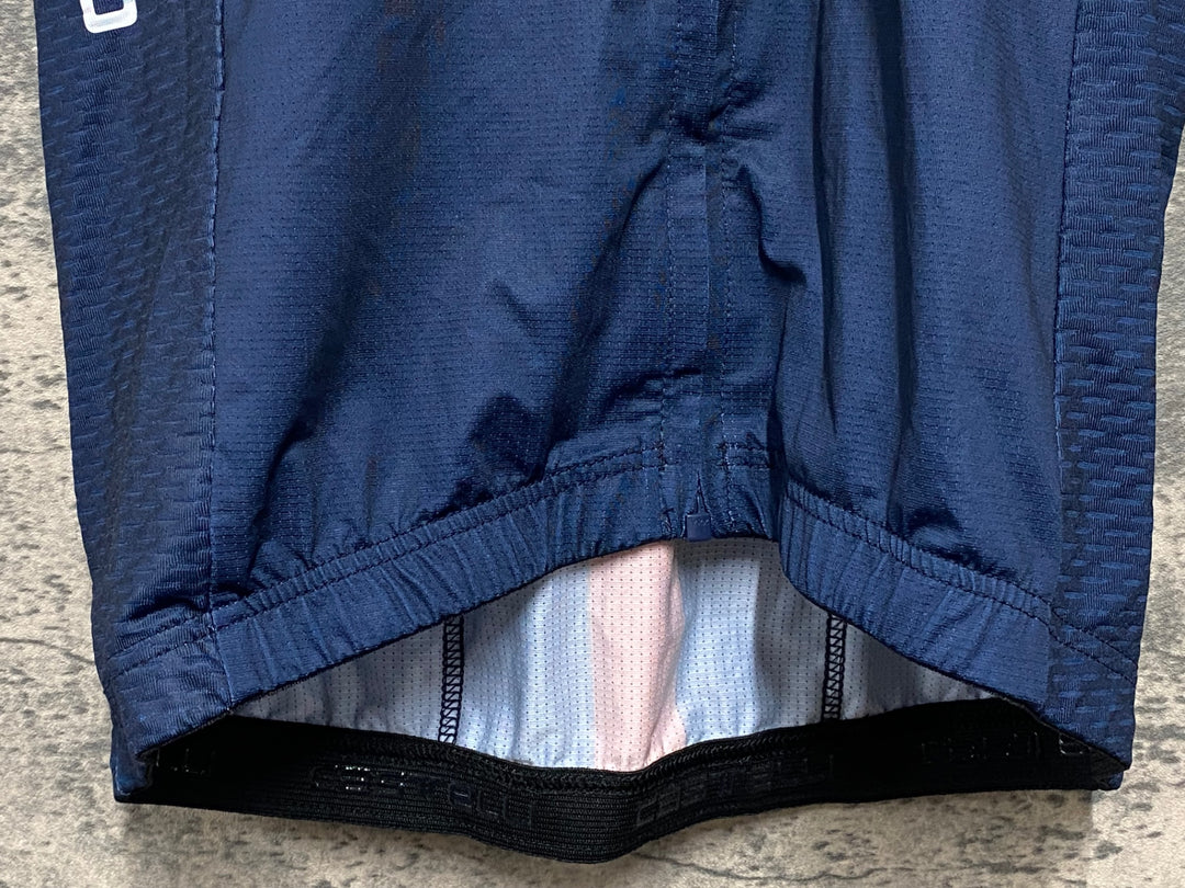 KG334 カステリ CASTELLI 半袖 サイクルジャージ 紺 S