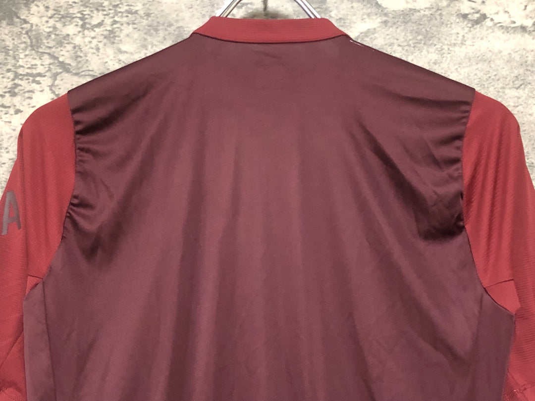 KM142 ラファ Rapha PRO TEAM TRAINING JERSEY 半袖 サイクルジャージ 赤 M ※袖穴あり