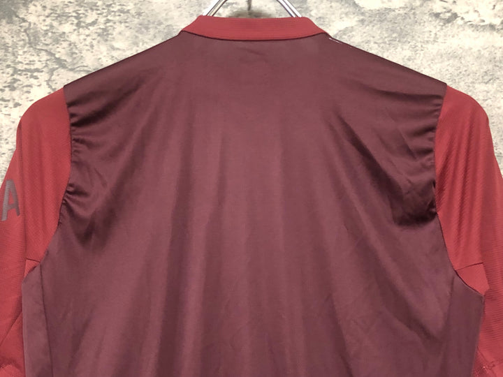 KM142 ラファ Rapha PRO TEAM TRAINING JERSEY 半袖 サイクルジャージ 赤 M ※袖穴あり