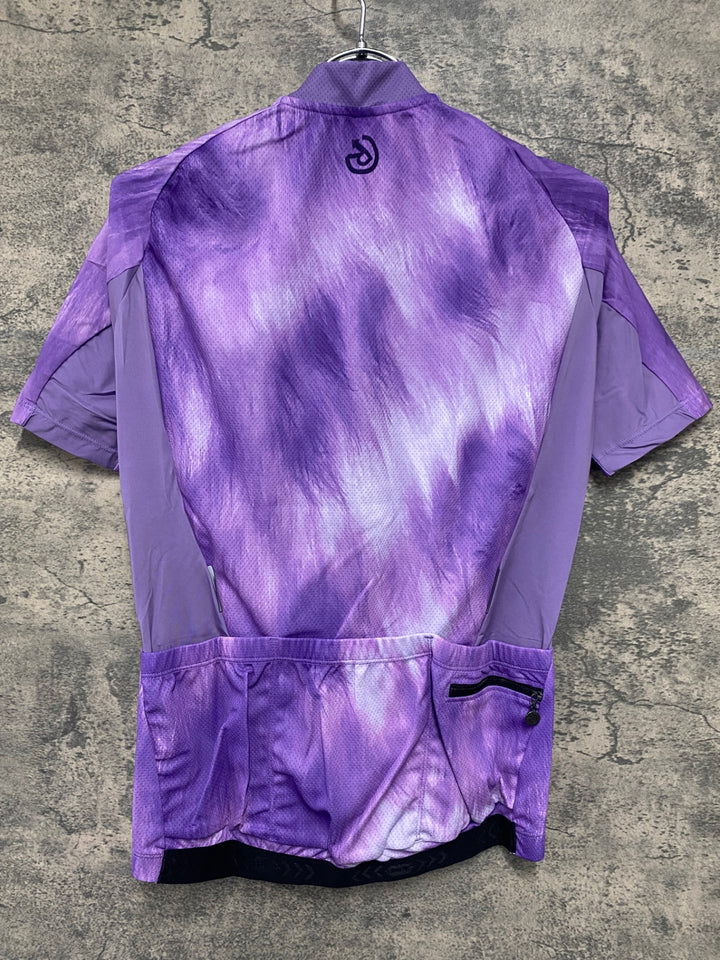 JV991 レリック reric Fuzzy Womens Standerd Jersey 半袖サイクルジャージ レディース L 紫