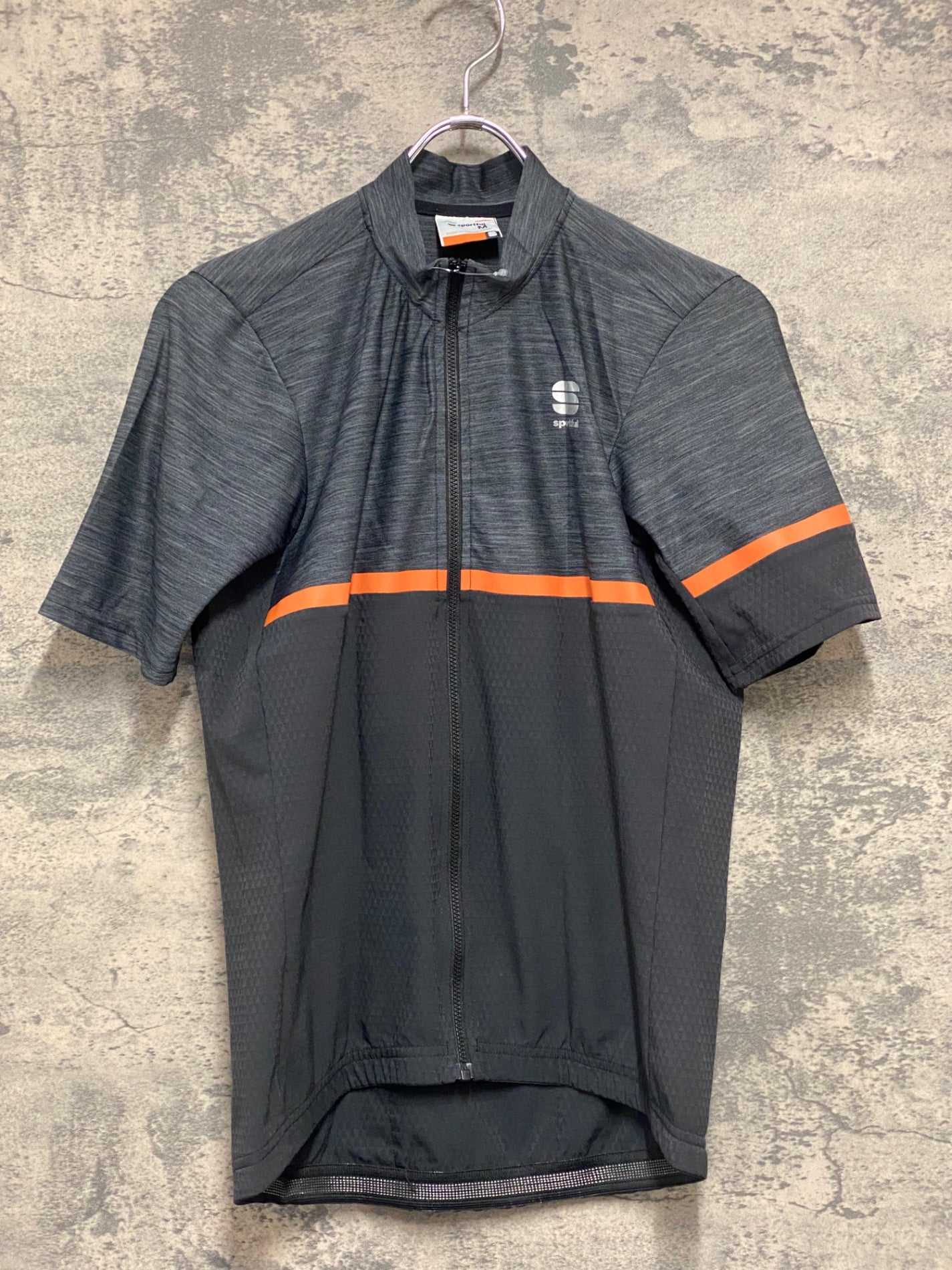 JP848 スポーツフル sportful 半袖 サイクルジャージ グレー 黒 M