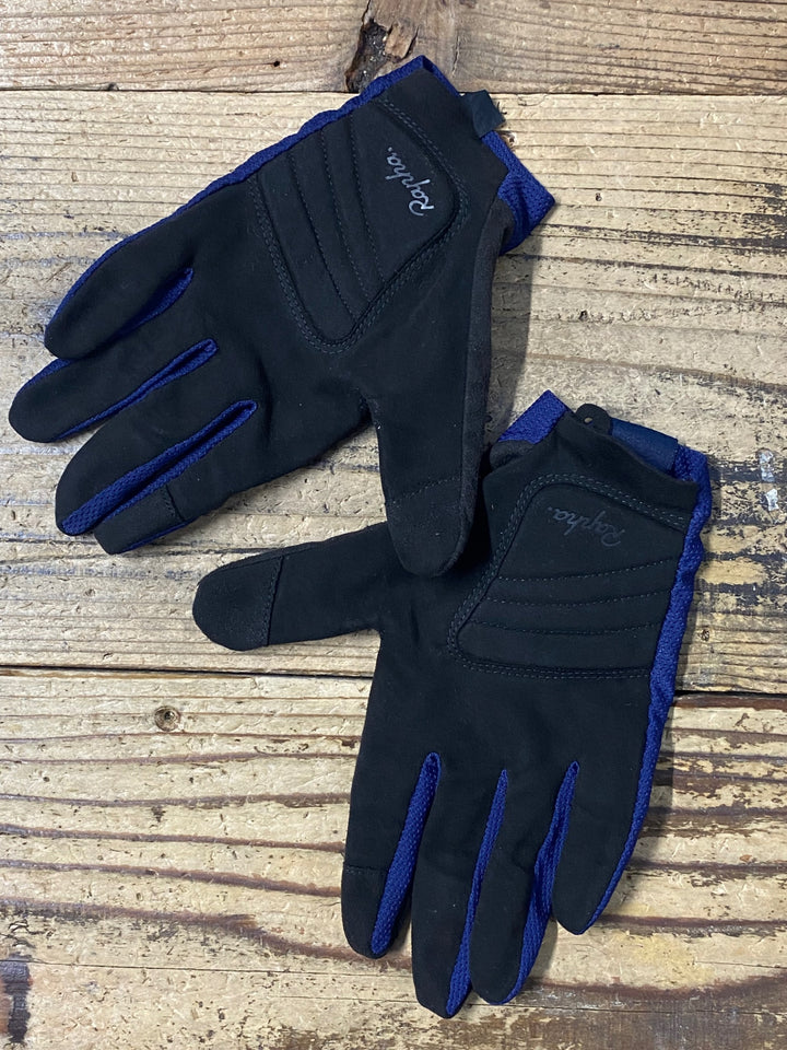 KJ710 ラファ Rapha 長指 グローブ 紺 黒 S