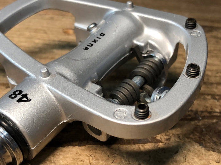 JM518 ディズナ DIXNA FPスポット クリップレスペダル ビンディングペダル 片面フラット SPD シルバー