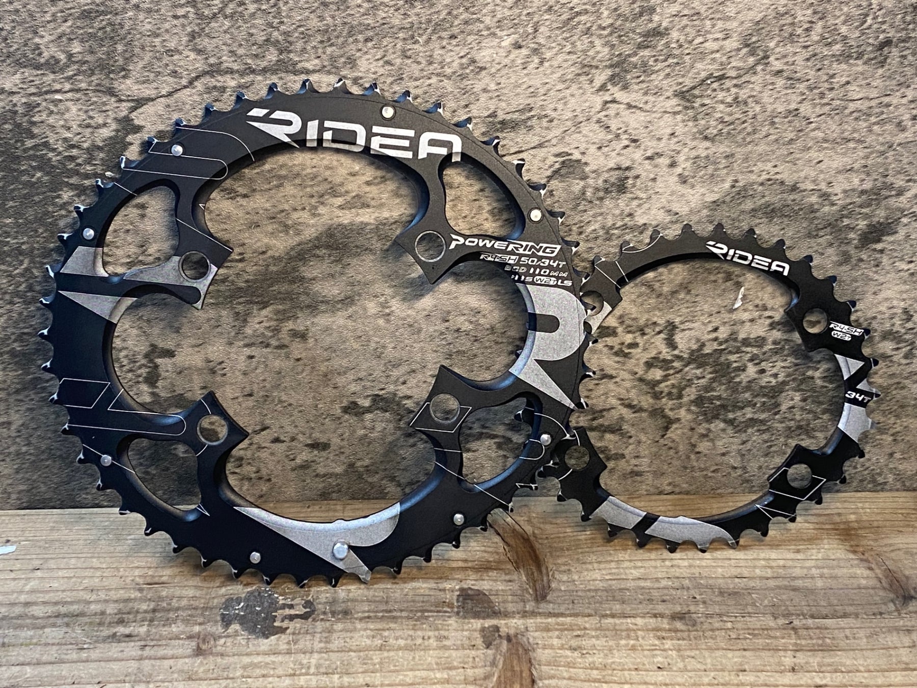 JK579 リデア RIDEA 楕円 チェーンリング セット 50/34 4H BCD110