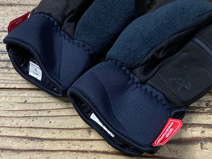 JZ189 シマノ SHIMANO GORE WINDSTOPPER 長指 サイクルグローブ 黒 S