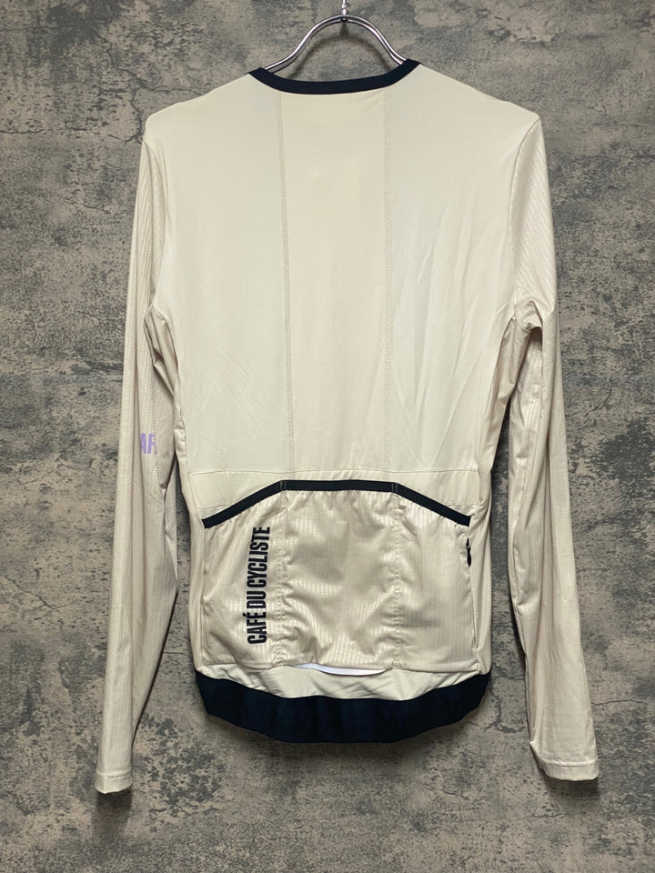 KD897 カフェドシクリステ Cafe du Cycliste ROXANE Man 長袖 サイクルジャージ ベージュ L