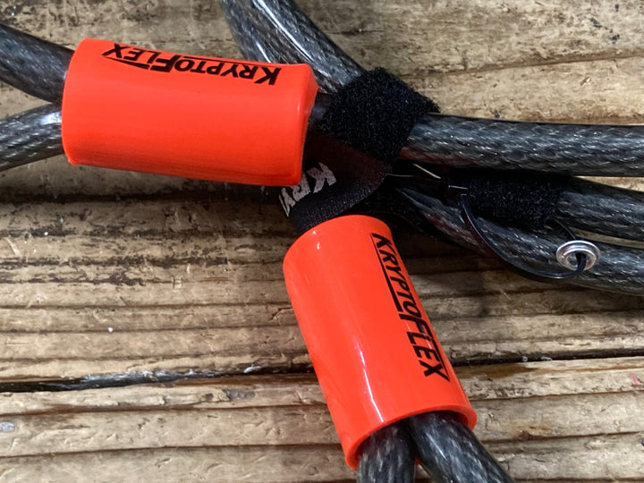KP740 クリプトナイト KRYPTONITE フレックスケーブル ワイヤー錠 オレンジ