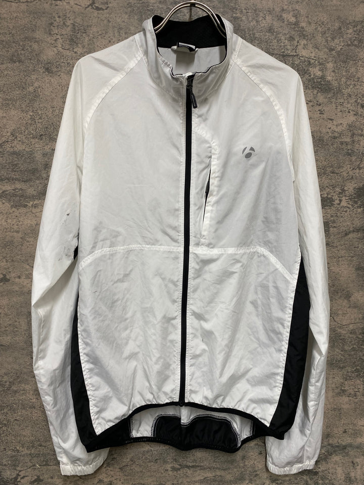 KF157 ボントレガー BONTRAGER 長袖 ウインドブレイカー 白 XL ※汚れ