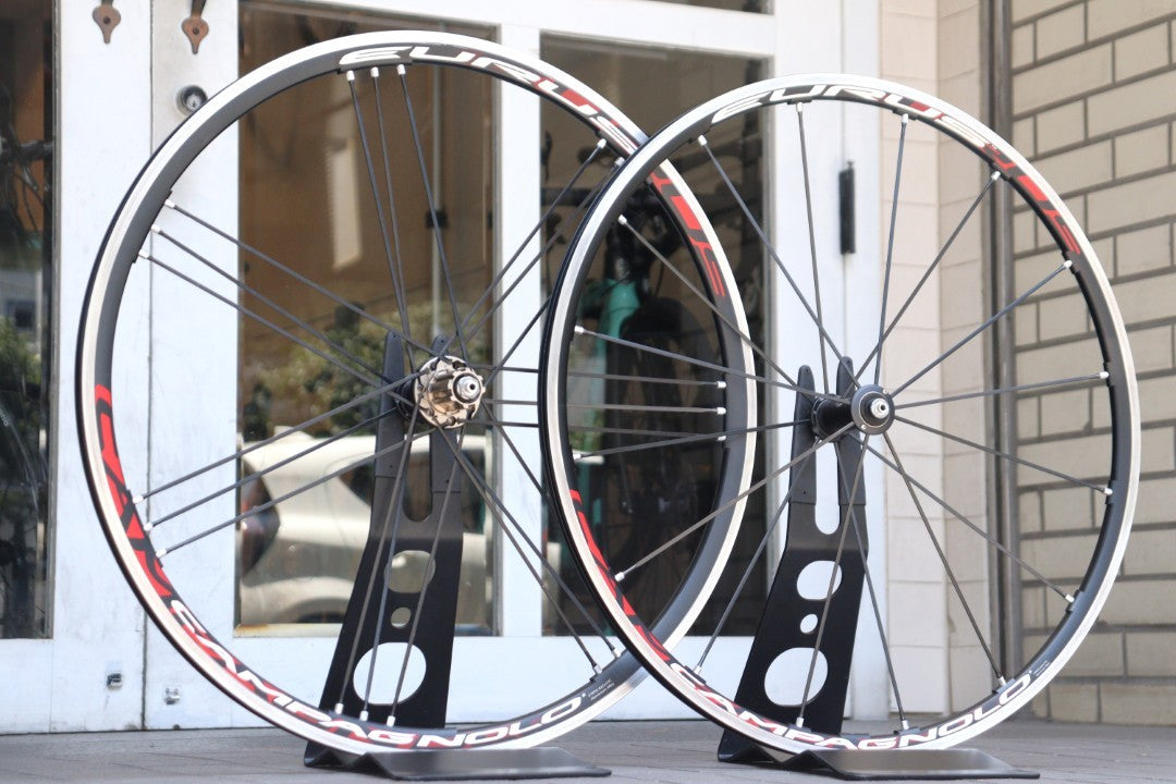 カンパニョーロ CAMPAGNOLO ユーラス EURUS アルミ クリンチャー ホイールセット カンパ10S 15C ナローリム 【横浜店】