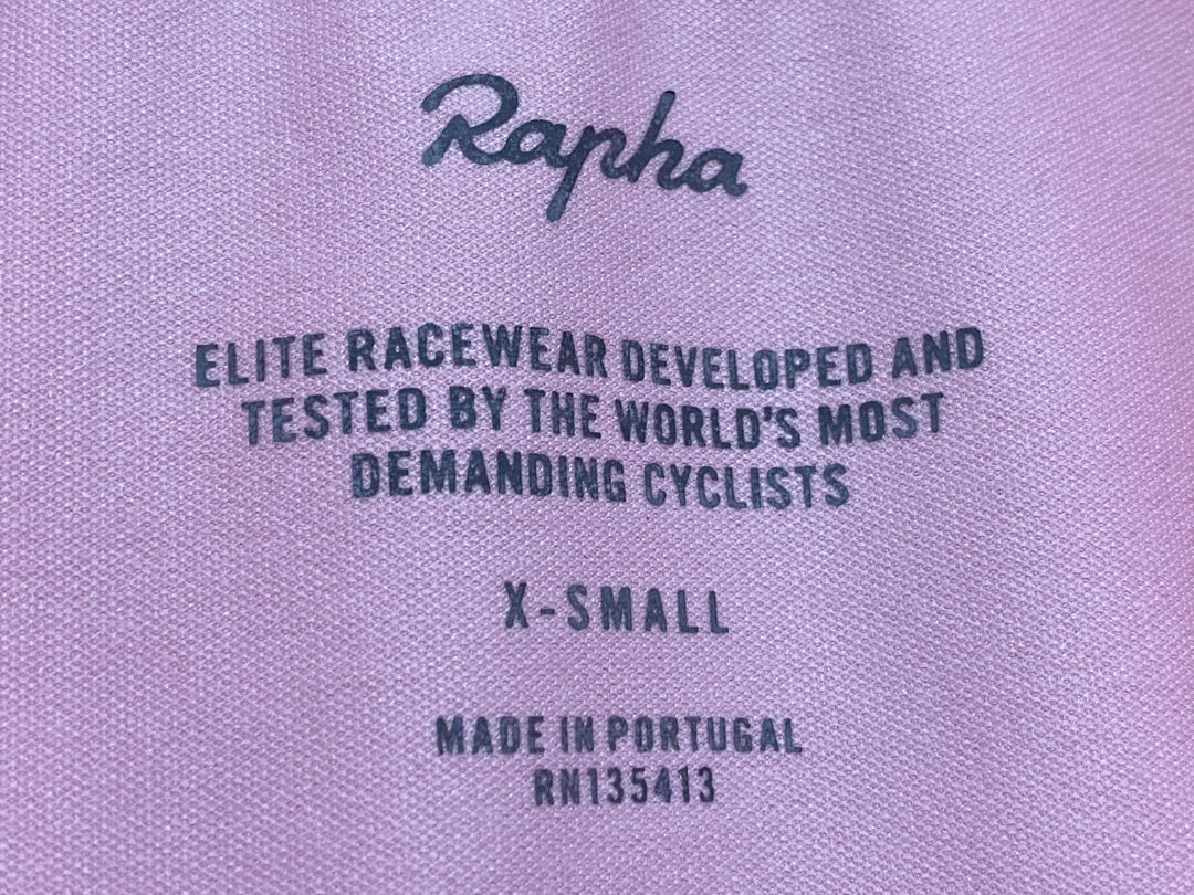 KF569 ラファ Rapha RCC MID WEIGHT JERSEY 半袖 サイクルジャージ ピンク XS ※汚れあり