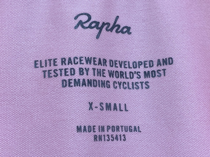 KF569 ラファ Rapha RCC MID WEIGHT JERSEY 半袖 サイクルジャージ ピンク XS ※汚れあり