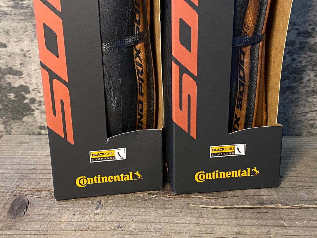 JW100 コンチネンタル Continental GRAND PRIX 5000 クリンチャータイヤ ブラウンサイド 2本セット