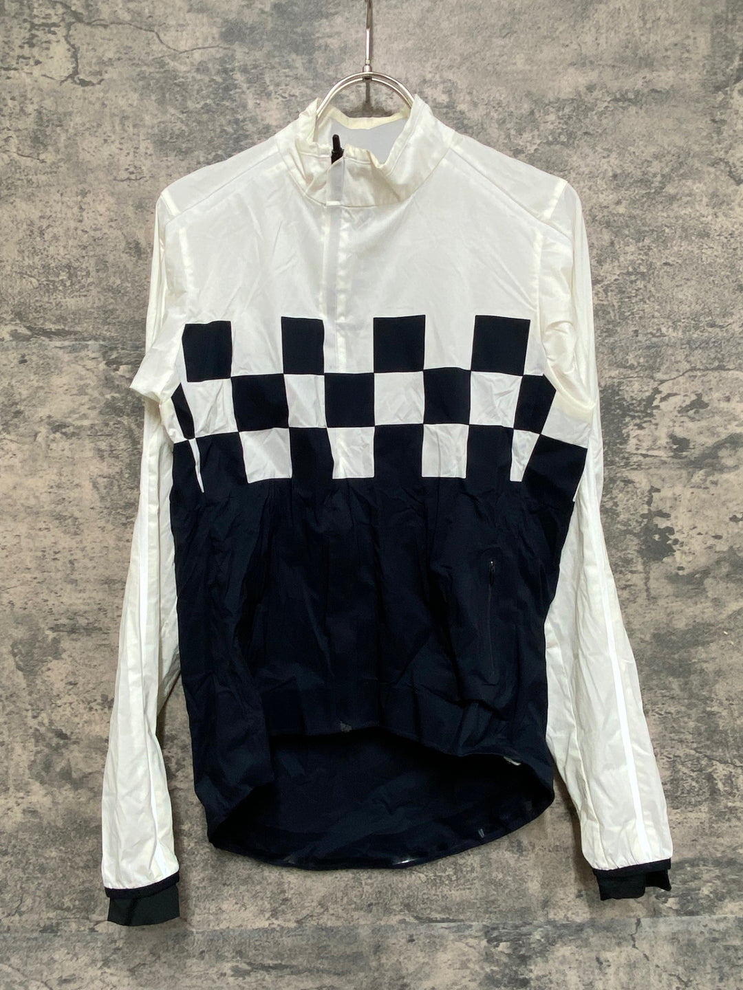 KF470 ラファ Rapha CLASSIC WIND CHECK JACKET 長袖 ウィンドブレーカー 白 黒 XS