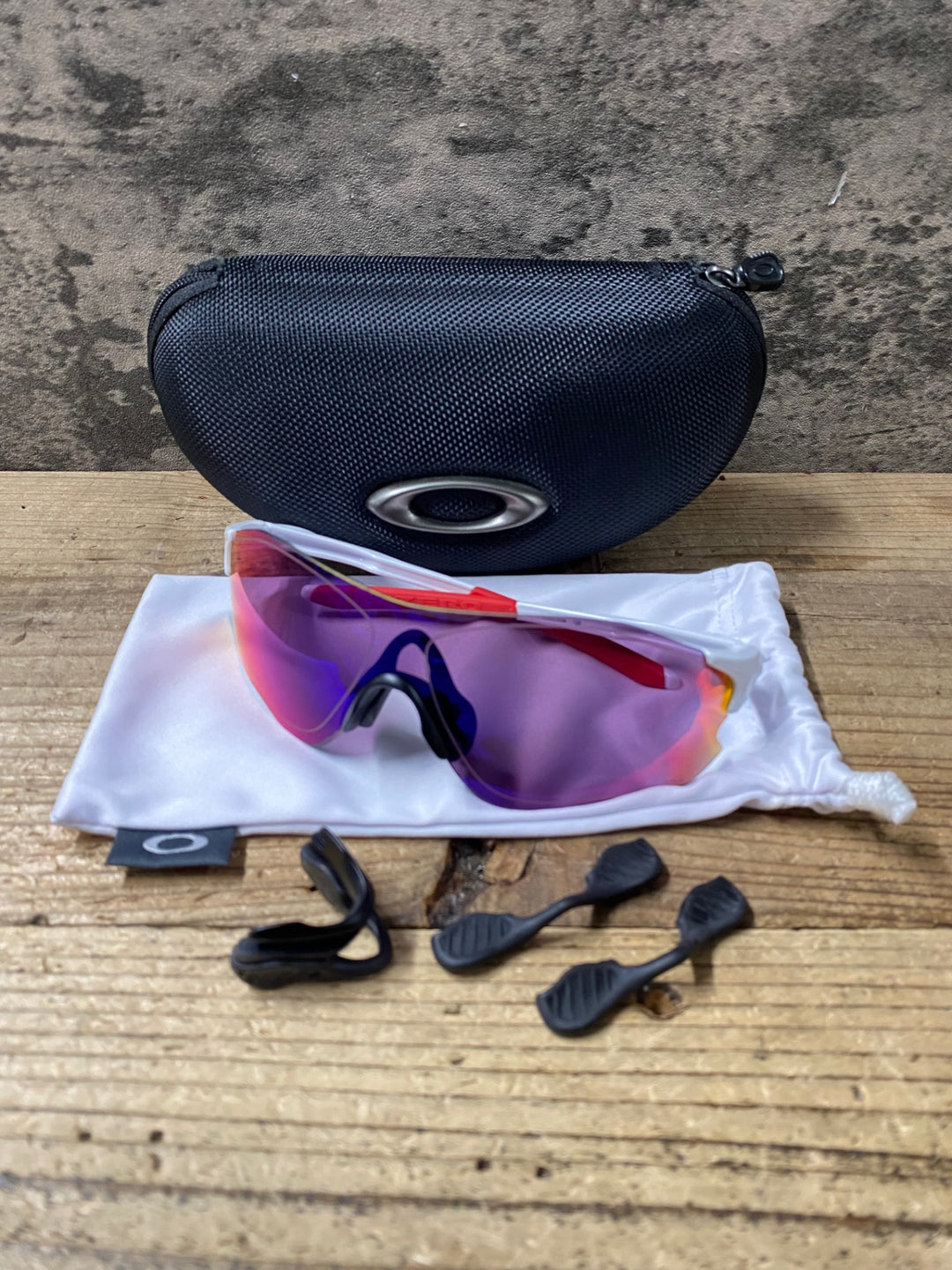 KB543 オークリー OAKLEY EVZero サングラス アイウェア プリズムレンズ スペアノーズパッド レンズ傷あり
