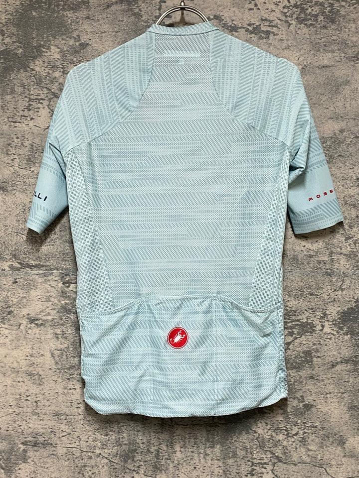 KG818 カステリ CASTELLI ロッソコルサ ROSSO CORSA 半袖 サイクルジャージ ターコイズ Ｍ