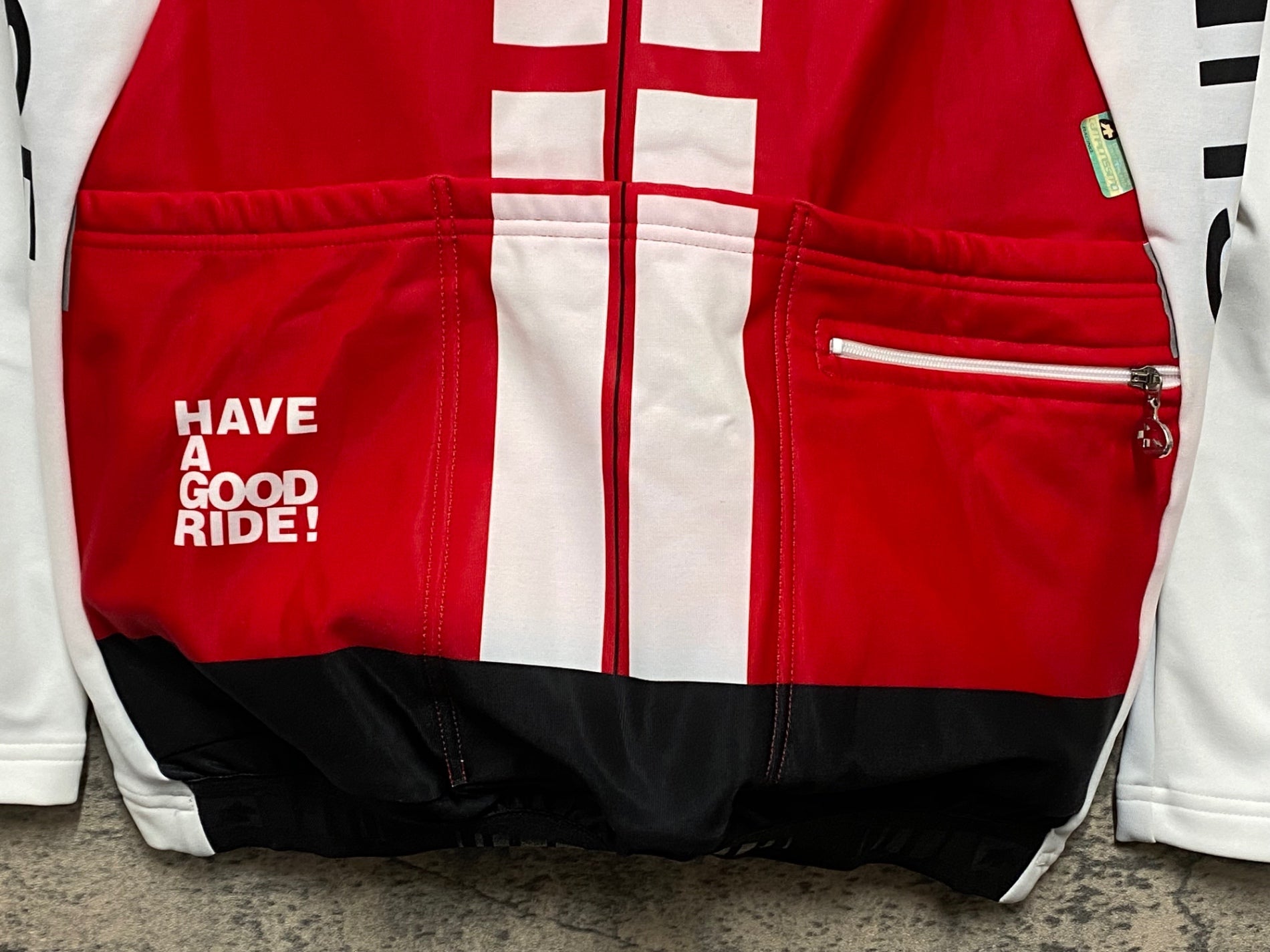 KR246 アソス assos 長袖 サイクルジャージ 白 赤 S 裏起毛 – BICI